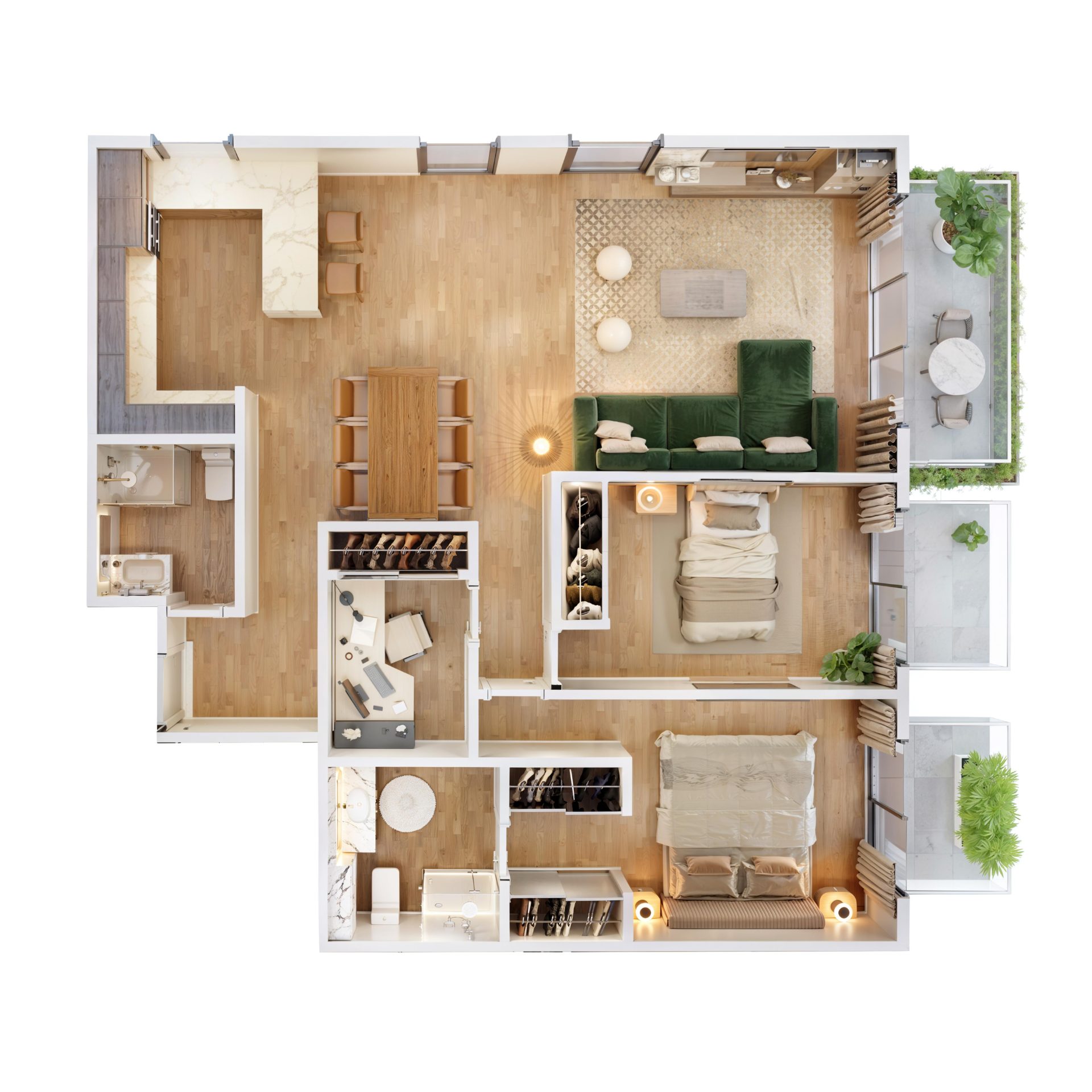Plano 3D modelado desde el proyecto real